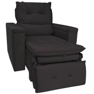 Imagem de Poltrona Do Papai Retrátil Reclinável Suede Marrom Escuro Conforto - L