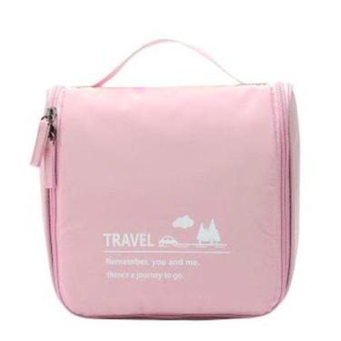 Imagem de Necessaire Impermeável Bolsa De Viagem Com Gancho 50245 - ELLO, Rosa