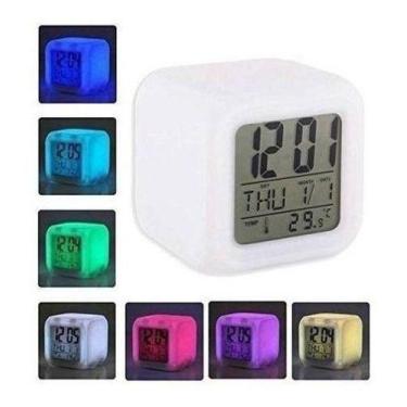 Imagem de Relógio Cubo Led 5x1 termometro alarme temperatura - ZEM