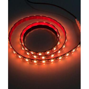 Imagem de Fita led rgb 5050 1m 60 leds controle USB prova da chuva Pcb preto - Y