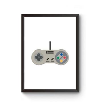 Imagem de Quadro Arte Controle Snes Poster - Fanarte