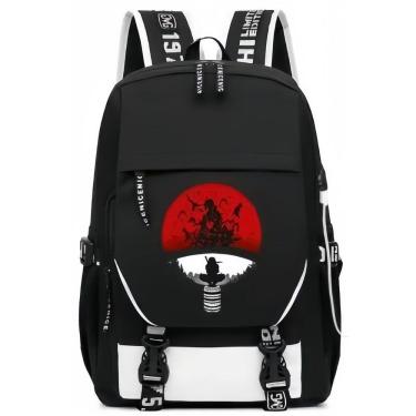 Imagem de Mochila Huoying Naruto Uchiha Family Crow Pattern PU em couro