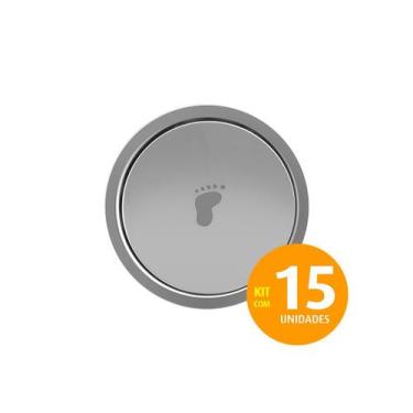 Imagem de Ralo Click Redondo 15x15 Veda Cheiro Kit 15un - Roddex