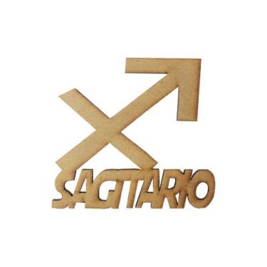 Imagem de Pacote 15 Aplique Signo Sagitário 7x6,5 Mdf Madeira - ATACADÃO DO ARTE