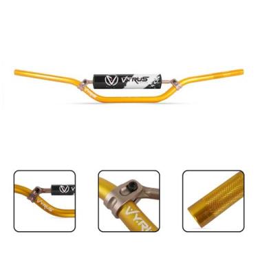 Imagem de Guidão Cross Bar Vyrus 22mm C/ Barra Protetor Espuma Trilha Motocross,