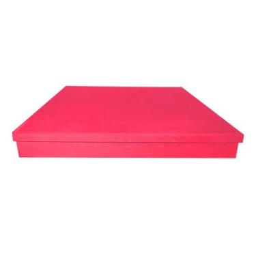 Imagem de Caixa Quadrada Tampa Sapato 45x45x6 Madeira Mdf Pintado - ATACADÃO DO 