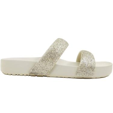 Imagem de Tamanco Feminino Papete Casual Dia a Dia Passeio Trabalho com Glitter Ultra Conforto Zaxy 19206