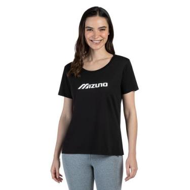 Imagem de Camiseta Feminina Mizuno Basic Run Bird, Preto, M