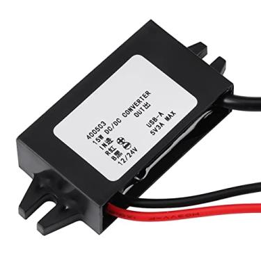 Imagem de Conversor Dc Dc Adaptador 12v/24v para Usb 5v 3a Módulo Regulador para Rádio de áudio do Carro Display Led Carro Infantil