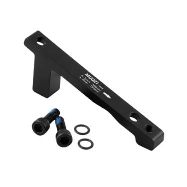 Imagem de Dynwave Adaptador de freio a disco de bicicleta com parafusos e arruelas dianteiro 180 mm traseiro 180 mm para bicicleta de estrada, Preto