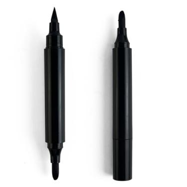 Imagem de Delineador Preto Líquido A Prova D'agua Longa Duração Ponta Dupla Caneta Gato Asa Gatinho