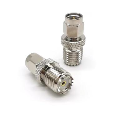 Imagem de Ahoaepy Adaptador de conector SMA para mini UHF SO239, conector mini UHF SO239 fêmea para SMA macho, mini PL259 UHF para SMA adaptador de antenas de baixa perda para scanners de rádio CB, LMA, vídeo,