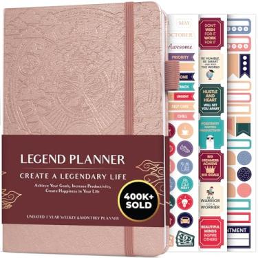 Imagem de Legend Planner – Planejador de vida semanal e mensal para atingir seus objetivos e viver mais feliz. Caderno organizador e diário de produtividade. A5 (ouro rosa)