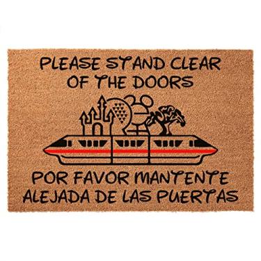 Imagem de FUXKZJ Engraçado Por Favor Fique Longe Das Portas Decoração da Varanda da Frente Capacho para A Entrada Tapetes Personalizados Pvc Antiderrapante Capacho de Fibra de Coco para Exterior 23,6 X 15,7"