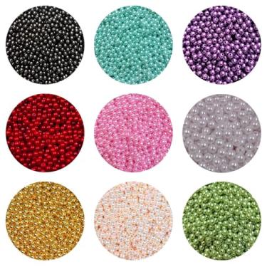 Imagem de 1500 Pérola Abs Miçanga 6mm + Fio Silicone Missanga 15 cores Artesanato