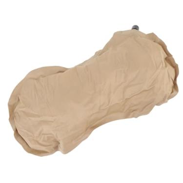 Imagem de Travesseiro de Viagem Compacto Inflável Ergonômico Travesseiro de Assento de Esponja Leve e Portátil para Cochilo Carro de Acampamento para Conforto Consistente Facilmente (Cáqui)