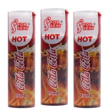 Imagem de KIT 03 Gel Hot Comestível Sabor Colla Colla 15Ml - For Sexy - Vibrator