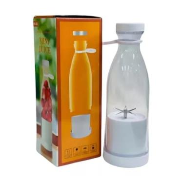 Imagem de Garrafa Mixer Liquidificador Copo Portátil Recarregável USB Mini 420ml Com Alça