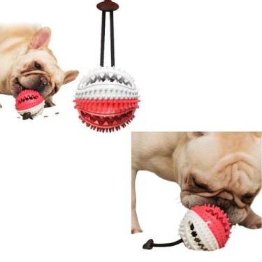 Imagem de Brinquedo Para Cachorro Bola Multifuncional Escova Mordedor Porta Peti
