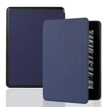 Imagem de Capa Para Kindle Paperwhite 12ª Geração e Kindle Colorsoft 7 Polegadas (SA569P, SA568B, SA58CB, SA59CP) – Função Liga/Desliga - Fechamento Magnético - Sistema de Hibernação (Azul Marinho)