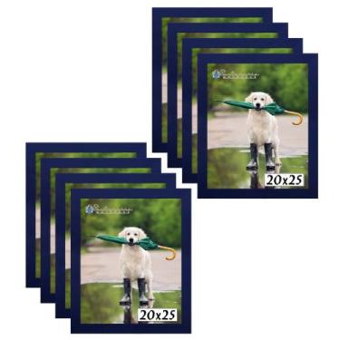 Imagem de Kit 8 Porta Retrato Molduras 20x25 Azul - Santamaria Molduras