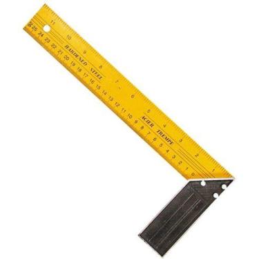 Imagem de Esquadro De Alumínio Amarelo 12 Pol. Carpinteiro Pedreiro Carpinteiro 