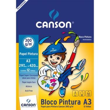 Imagem de Bloco Papel Canson Bl Para Pintura 300gr A3 12 Folhas - 7092