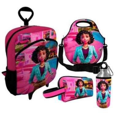 Imagem de Kit Escolar Infantil Mochila de Rodinha + Lancheira Térmica + Necessaire Plus + Squeeze de Alumíni-Unissex