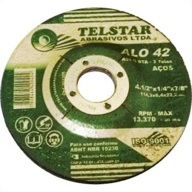 Imagem de Telstar Disco Tels.Desbaste 4.1/2X7/8- Ao42 - Kit C/5 Pc