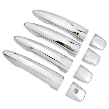 Imagem de Dakitita Acabamento de tampa de maçaneta externa cromada para Nissan Altima Sentra 2020-2025 X-Trail T33 Rogue 2021-2024 Qashqai Acessórios Decoração (sem orifícios para chaves inteligentes)