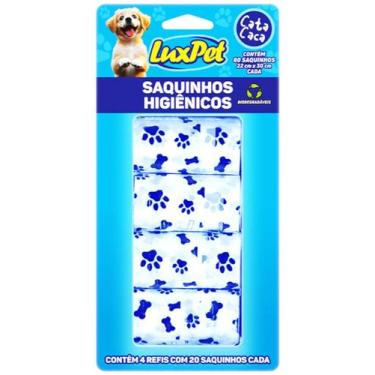 Imagem de Saquinhos Higiênicos Cata Caca 80 Unidades Luxpet Refis