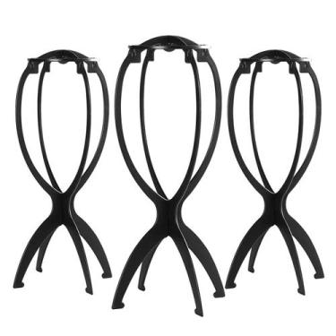 Imagem de Suporte para Perucas Dreamlover Black - 14,2" - Pacote com 3 Unidades