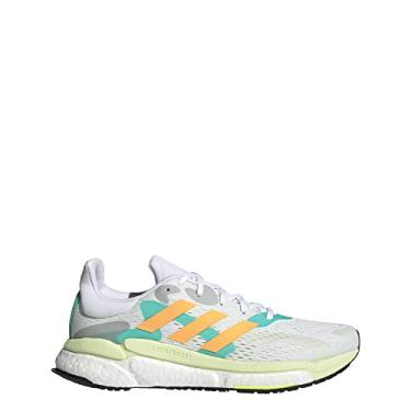 Imagem de adidas Tênis de corrida masculino Solarboost 4, Branco nuvem/laranja claro/Mint Rush, 40