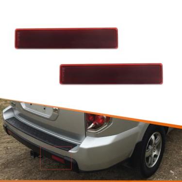 Imagem de ADIIL Kit de alojamento de refletor traseiro de lente vermelha de LED, luzes de seta de luz traseira de freio, kit de iluminação de neblina traseira para Honda Pilot 2006 2007 2008