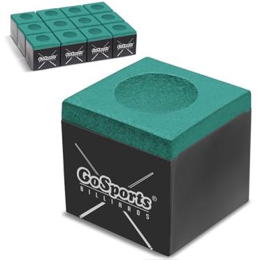 Imagem de GoSports Pacote com 12 cubos de giz premium para tacos de bilhar verde