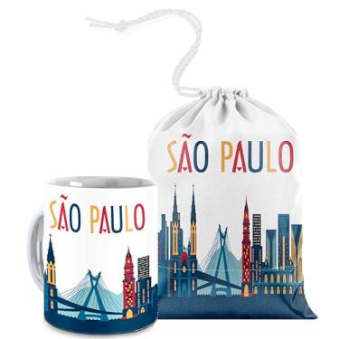 Imagem de Caneca Com Saquinho Da Cidade De São Paulo Brasil Skyline