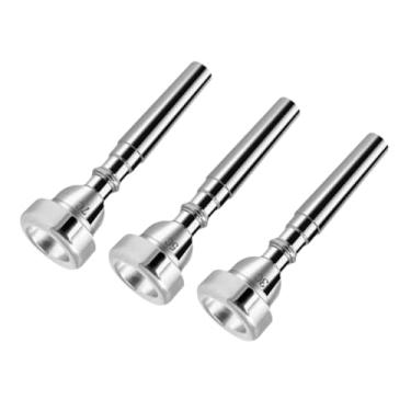 Imagem de Kokiya Bocal de bocal de trompete peças de reposição de trompete para jogadores profissionais, Prata