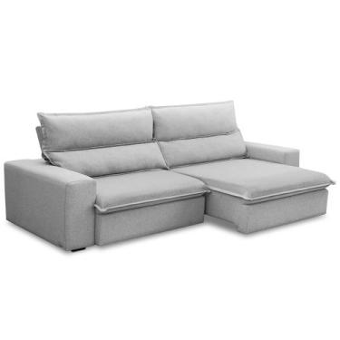 Imagem de Sofá Retrátil Reclinável Para Sala 4 Lugares 280cm Senzi F04 Linho Cin