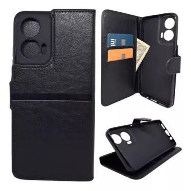 Imagem de Capa Carteira Case com Flip para Motorola Moto G35 Cor Preta - LXL