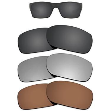 Imagem de Kygear Lentes de substituição à prova de brilho de 12 mm para óculos de sol Oakley Twoface (BK&SI&BR)