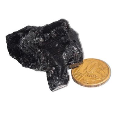 Imagem de 01 Turmalina Preta Pedra Natural 30 a 50g Média 4,5cm Tipo A - Cristai