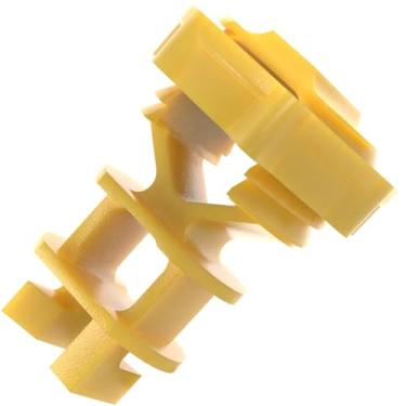 Imagem de Isolador Cerca Elétrica Guia Vergalhão 3/8 - C/100 Unidades - Amarelo