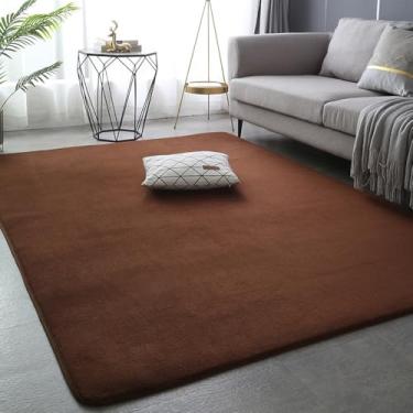 Imagem de Tapete grosso para sala de estar, decoração de lã coral, tapete grande para quarto, macio para crianças, tapete de brincar, tapete de ioga para meninas, janela, café, 80 x 200 cm (31 x 78 pol.)