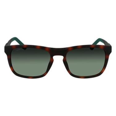 Imagem de Lacoste Men's L956S Rectangular Sunglasses, Matte Havana, M
