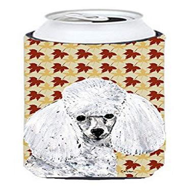 Imagem de Caroline's Treasures SC9677TBC Brinquedo branco Poodle Folhas de outono Abraçador de menino alto, menino alto, multicolorido