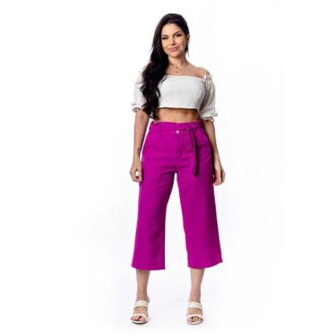 Imagem de Bermuda Feminina Pantacourt Sem Elastano - Restrito Jeans, 270, 50