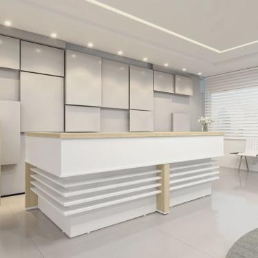 Imagem de Balcão para Atendimento Recepção em L 295,4cm X 147,7cm