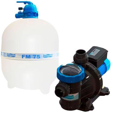 Imagem de Filtro para Piscinas FM-75 1.1/2 cv filter com Bomba 1,5 cv BMC-150 sodramar até 176 Mil Litros