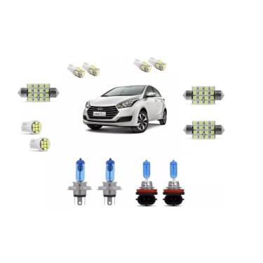 Imagem de Kit Lâmpada + Farol + Milha E Leds Hyundai Hb20 2013/2019