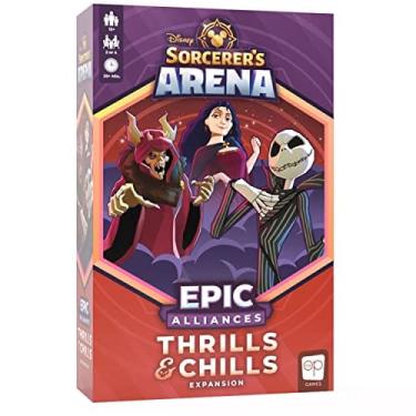 Imagem de Disney Sorcerer's Arena: Epic Alliances Thrills and Chills Expansão Com Jack Skellington, O Rei e Mãe Gothel Jogo de tabuleiro da Disney Strategy & Fa